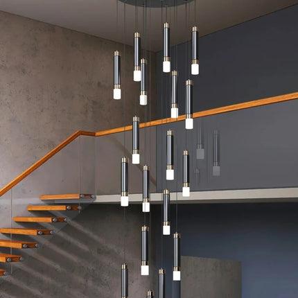 Interior Lighting Nordic Chandelier Home Decoration Living Room Pendant Modern Lustre Hall Lighting LED Staircase Long Pendant