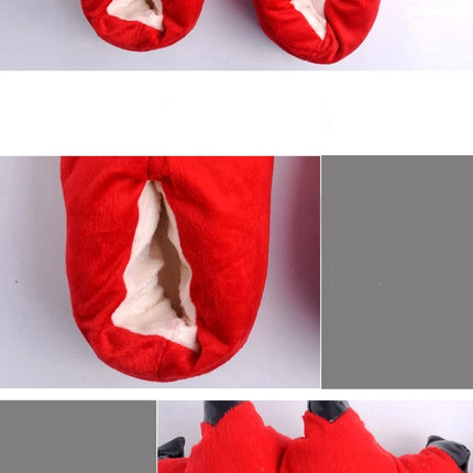 Blue Stitch Animal Paw Slippers For Boy Girl Unisex Kids Monster Claw Slippers Cartoon Soft Plush Warm Home Slippers Child Shoes