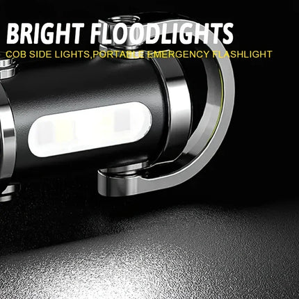 LED Keychain Flashlight, USB Rechargeable Mini Light, Perfect for Camping Hiking Reading Fishing