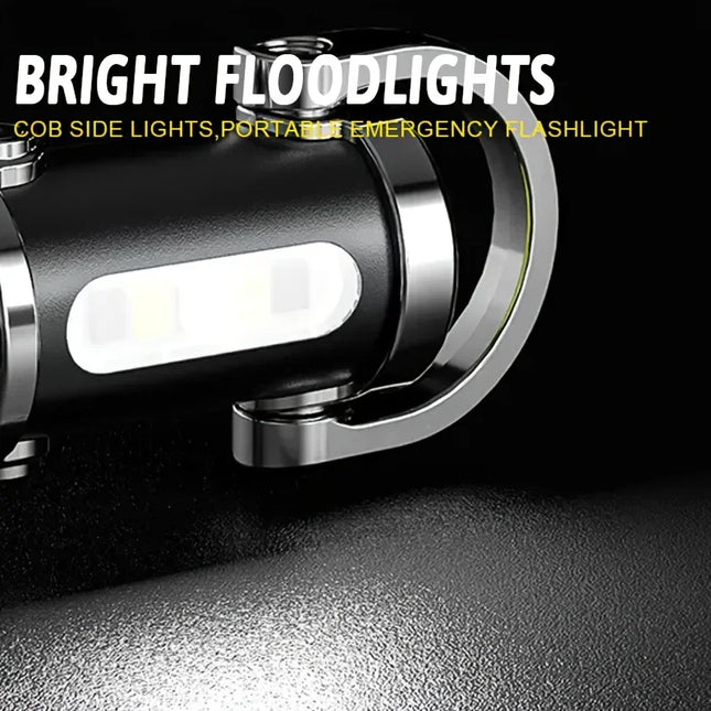 LED Keychain Flashlight, USB Rechargeable Mini Light, Perfect for Camping Hiking Reading Fishing