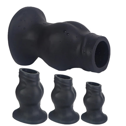 85-105mm Huge Anal Plug Hollow Fisting Anal Dilation BDSM Butt Plug Huge Soft Silicone Hollow Buttplug Speculum Couple Sex Toys