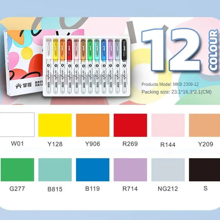 GRASP 120/1 Colors Acrylic Marker Pens Waterproof Pen Soft Brush Nib Student Art for Glass Stone Art School Supplies Stationery