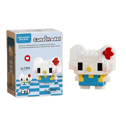 99 style SANRIO Hello Kitty Building Blocks Cartoon Figures Kuromi Bricks My Melody Children's Assembly Toys Cinnamoroll Gift