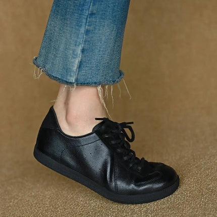 Genuine leather German training shoes Woman flats suede Retro For Women's sneakers Luxury High quality