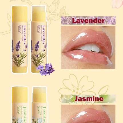 5PCS Deep Moisturizing Lip Balm Set Floral Fragrance Nourishing Lip Mask Lip Care to Reduce Lip Lines & Plump Lips