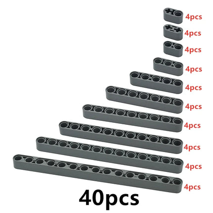 Compatible 32316 60483 Thick Hole Arm Beam Liftarm Set  Technical Creative Parts MOC Brick Car Truck Accessories Building Blocks