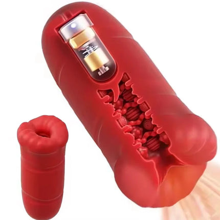 Automatic Male Masturbator Tongue Licking Stimulator Penis Massager Oral Sucking Vibrator Blowjobs Machine Adult Sex Toy for Men