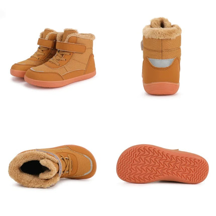 Kids Wide Toe Barefoot Snow Boots | Boys/Girls Winter Minimalist Sneakers | Girls Boys Warm Boot Toddler Little Big Kids