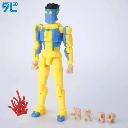 9L3D Lucky13 Dummy13 Reanimator Invinc Action Figure Toy 3D Printed Movable Doll Multi-Jointed Hero Collectible Desktop Ornament