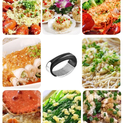 1/2pcs Stainless Steel Garlic Press Crusher Manual Garlic Chopper Garlic Chopping Tools Fruits Vegetables Home Kitchen Gadget