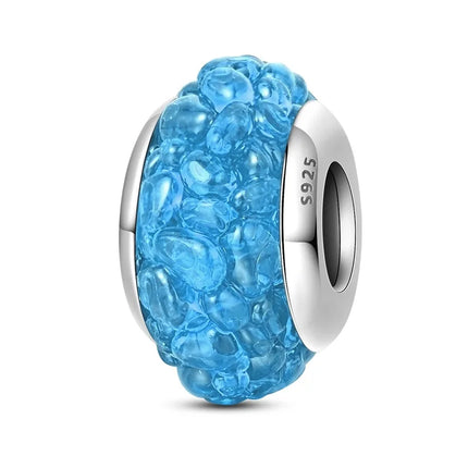 Blue Series 925 Sterling Silver Owl Butterfly Pirate Ship Car Beetle Clogs Charm Fit DIY Bracelet Necklace Fun Matching Gifts