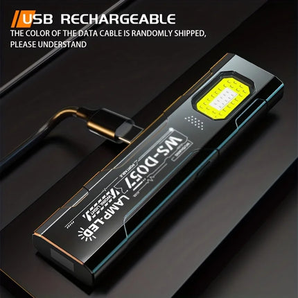 LED Mini Flashlight USB Rechargeable COB Flashlight With Magnet Pocket Lantern Flood Work Light Emergency Handheld Torch