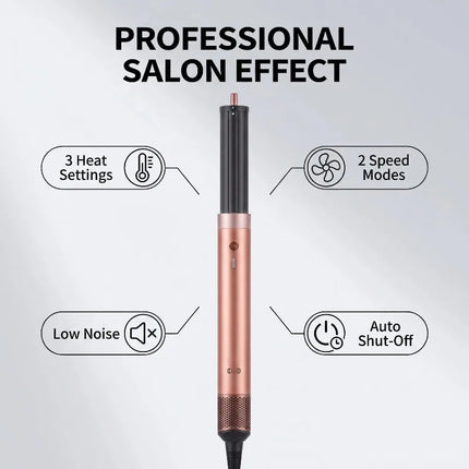 5 in 1  Detachable Airflow Hair Dryer Brush Comb Curler Straightening Brush Heat Control Styler for Smooth Hair anion