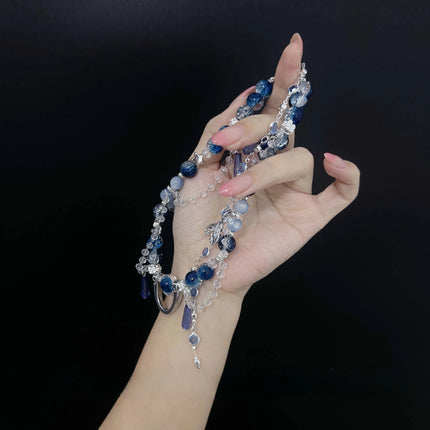 Blue Teardrop Collar Women's Sexy Accessory BDSM Training Neck Restraint Extendable Wear Adult Sex Toys Couple Flirting 18+