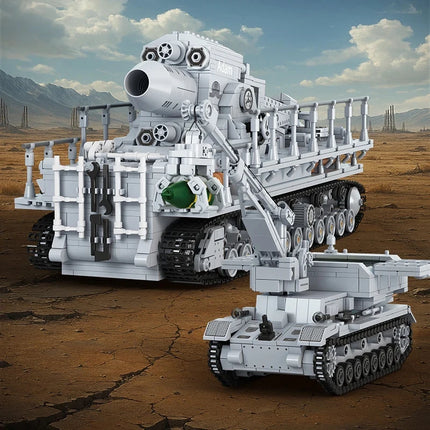 2875Pcs Creative Ww2 Military Weapon Carl Mortar Building Blocks Model Tank Bricks Toys for Boys Birthday Gift Set