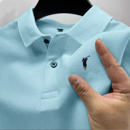 New style, high-end printed short sleeved polo shirt, luxury brand, summer fashion, men's collar T-shirt, men's clothing