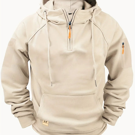 Autumn/Winter New Men's Hoodie Fashion Casual Sports Hoodie Retro Harajuku Long Sleeve Zipper Multi Pocket Loose Street Wear