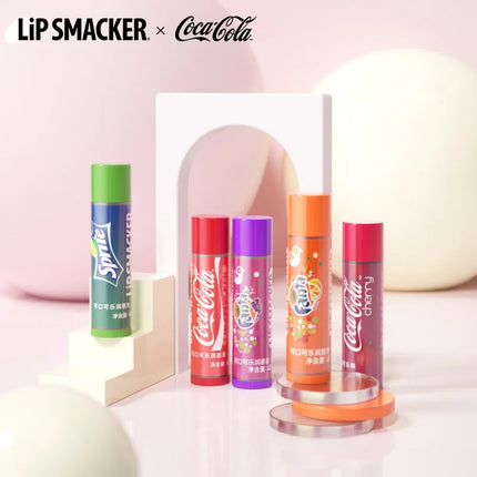 LiP Smacker X CoCa Cola 5pcs Lip Blam Set Long-Lasting Moisturizing Colorful Lip Balm for Autumn Winter Perfect Christmas Gift