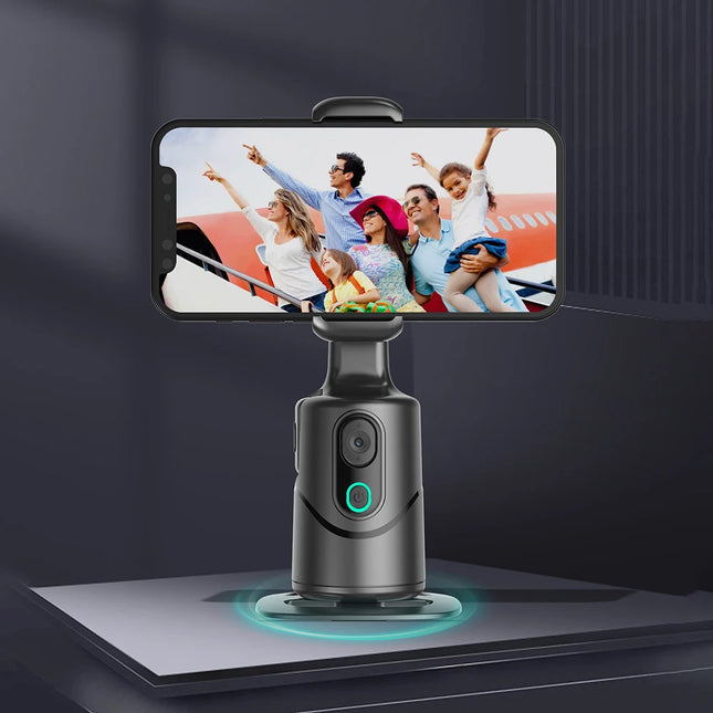 Auto Tracking Phone Holder Gesture Control Face Tracking Phone Tripod Holder Built-In Fill Light for  Live Video Recording