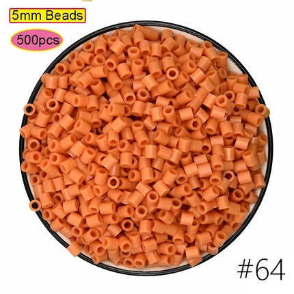 DIY Plastic 5mm Perler Hama Beads Fuse Beads Toys Eco-friendly Material Pegboard Iron Pixel Puzzle Birthday Gift for Boys Girls