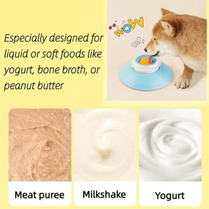 Dog Lick Bowl with Rolling Ball, Dog Licking Bowl for Liquid Food, Anxieties Relief Slow Feeder, Cat Treat Dispenser Licks Toys
