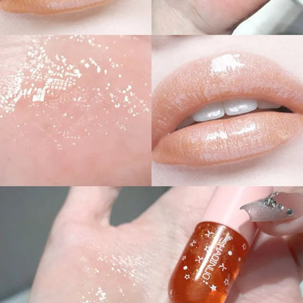 Shimmery Glitter Moisturizing Lip Gloss Set 6 Colors Highly Pigmented Fine Shine Long Wear Cute Lipgloss Set