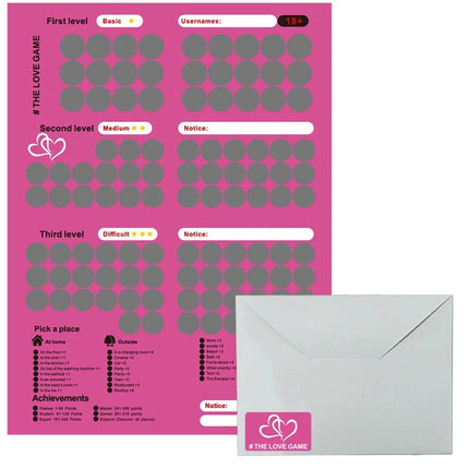 1Pc 100 Sex Position Game for Couples - Love Scratch Date Night Board Poster - Adult Game for Couples - Sex Toys