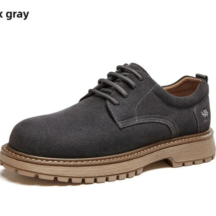 Golden Camel Men's Shoes 2026 New Business Casual Soft-Soled Leather Shoes High-Quality Non-slip Velvet Warm Work Shoe