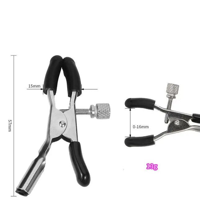 Electric Shock Nipple Clamps Metal Labium Clitoris Clips for Breast Stimulation Adult Game Sex Toy for Women Men And Gay Masturb