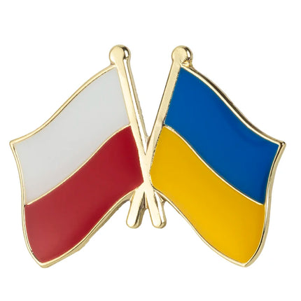 Ukraine and Belarus Friendship Flag Badge Flag Brooch National Flag Lapel Pin International Travel Pins