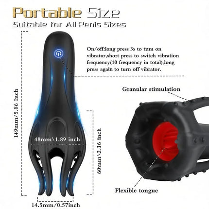 Glans Trainer for Men Powerful Vibrating Penis G Spot Masturbator Soft Fingertip Prolong Endurance Massage Vibrator Erotic Toys