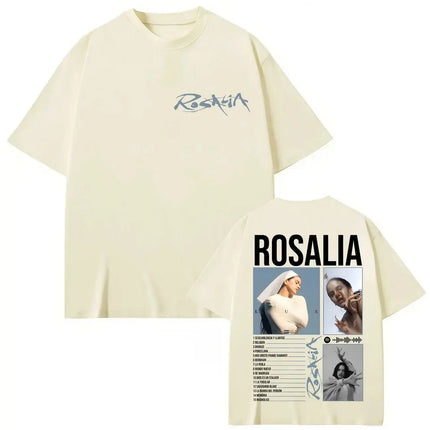 Rosalia LUX World Tour T Shirts Men Women Oversized Y2k Fashion Aesthetic T-shirts Casual Cotton Loose Female Male Short Sleeves