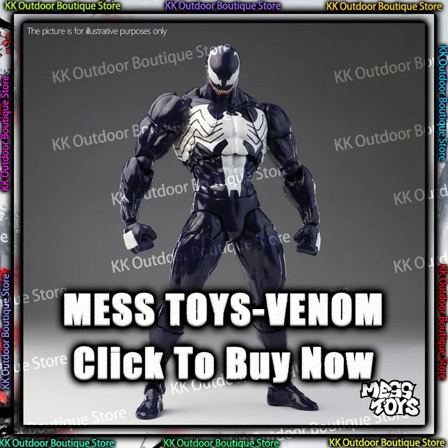 NEW Mess Toys Venom Lethal Neighbor Spider Man Symbiotic Black Suit Messtoys Spiderman Anime Action Figure Model Doll Gifts Toys