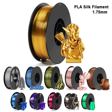 Silk PLA 3D Filament Wire 1.75mm Spool Wire 3D Printer Material 250g,500g,1kg 3D Print Refills, Filament wire Vacuum Packaging