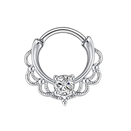 1Pcs Septum Rings Hoop Nose Ring Horseshoe Stainless Steel Cartilage Earrings Hoop Helix Tragus Septum Piercing Jewelry
