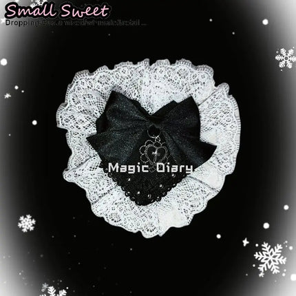 Women Subcultural Y2K Girl Long Eared Rabbit Doll Lace Up Headband Gothic Lolita Hair Clip Lace Ruffle Bunny Band