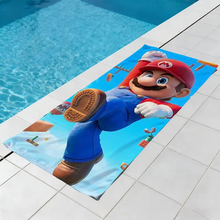 S-Super Towel Large Quick-Drying M-Mario-o Microfiber soft Beach Towel for Travel Fitness Sauna Bathing Camping Kids Gift