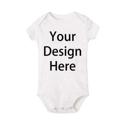 Personalised Baby Romper Custom Photo Name Infant Bodysuit Short Sleeve Crew Neck Jumpsuit Commemorative Gifts To Babys