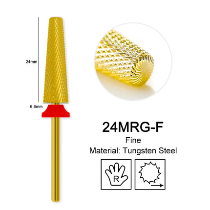 Nail Drill Bits Carbide Large Cone Electric Milling Cutter Gel Polish Remover Grinding Tools DIY Accessories Supplies