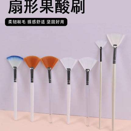 1/8pcs Fan Acid Brush Practical Facial Brushes Soft Portable Mask Brushes Soft Brush Skin Management Beauty Salon Brush Tool