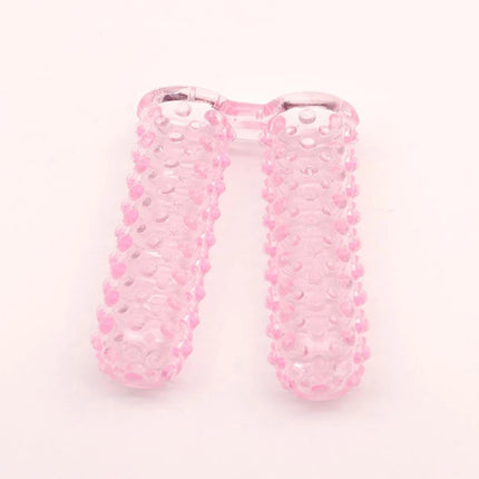 1Pc Silicone Adult Clit Stimulate Erotic Exotic Accessories Sex Women Lesbian Toy Finger Sleeve Vibrator Female Masturbator ﻿