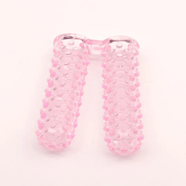 1Pc Silicone Adult Clit Stimulate Erotic Exotic Accessories Sex Women Lesbian Toy Finger Sleeve Vibrator Female Masturbator ﻿