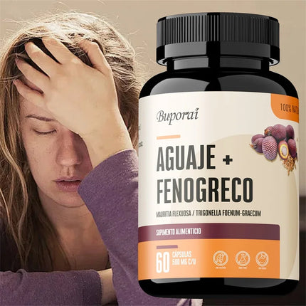 Aguah + Fenugreek - Promotes Overall Health and Well-being, Balances Hormones, and Replenishes Energy, Non-GMO