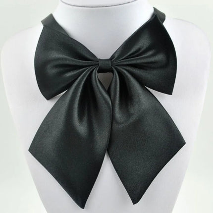 Solid Color Bright Collar Flower for Girls College Style No Hand Knotting Student Uniform Bow Tie Simple Daily Shirt Accessories