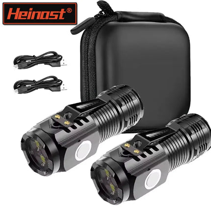 1/2PCS/A Set Portable Super Bright Mini Flashlight Night Walking, Rechargeable Waterproof Emergency Spotlight Outdoor Torch
