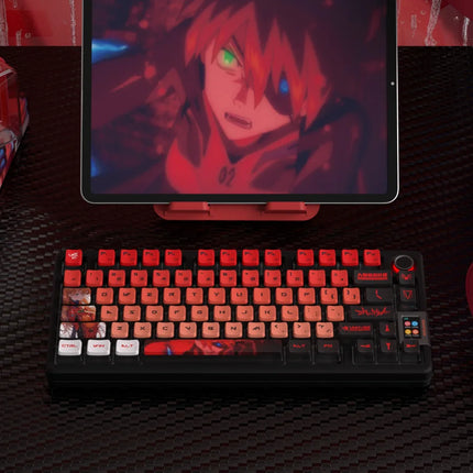 2025 New Eva Rebuild Of Evan Anime Figure Four Sided Side Transparent Pbt Thermal Sublimation Transparent Crystal  Key Cap Gifts