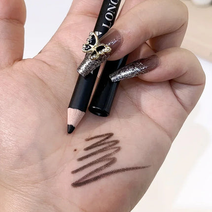 Black Brown Color Eyeliner Eyebrow Makeup Pencil 2 in 1 Waterproof Natural Lasting Matte Brow Pen Easy To Wear Eyes Cosmetics