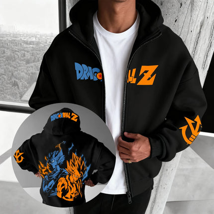 Unisex Dragon Ball Anime Hoodie Jacket Men Women Zip Up Sweatshirt Streetwear Casual Outerwear Spring Autumn Fashion Y2k Clothes
