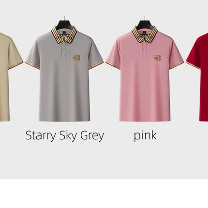 2025 new luxury men's short sleeved summer high-quality designer boutique brand embroidered polo shirt business casual T-shirt