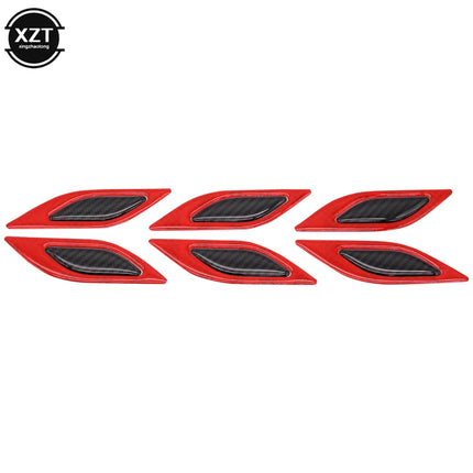 6Pcs/Set Car Reflective Carbon Fiber Sticker 3D Car Styling Reflective Strips Night Safety Warning Reflector Tape Stickers Decal